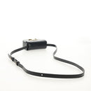 CELINE Mini Triomphe Shoulder Bag Leather Black Gold Auth TR156-6
