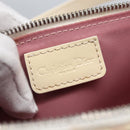 Christian Dior Trotter Canvas Saddle Pouch PVC Pink Silver Auth TR77-17