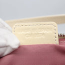 Christian Dior Trotter Canvas Saddle Pouch PVC Pink Silver Auth TR77-22