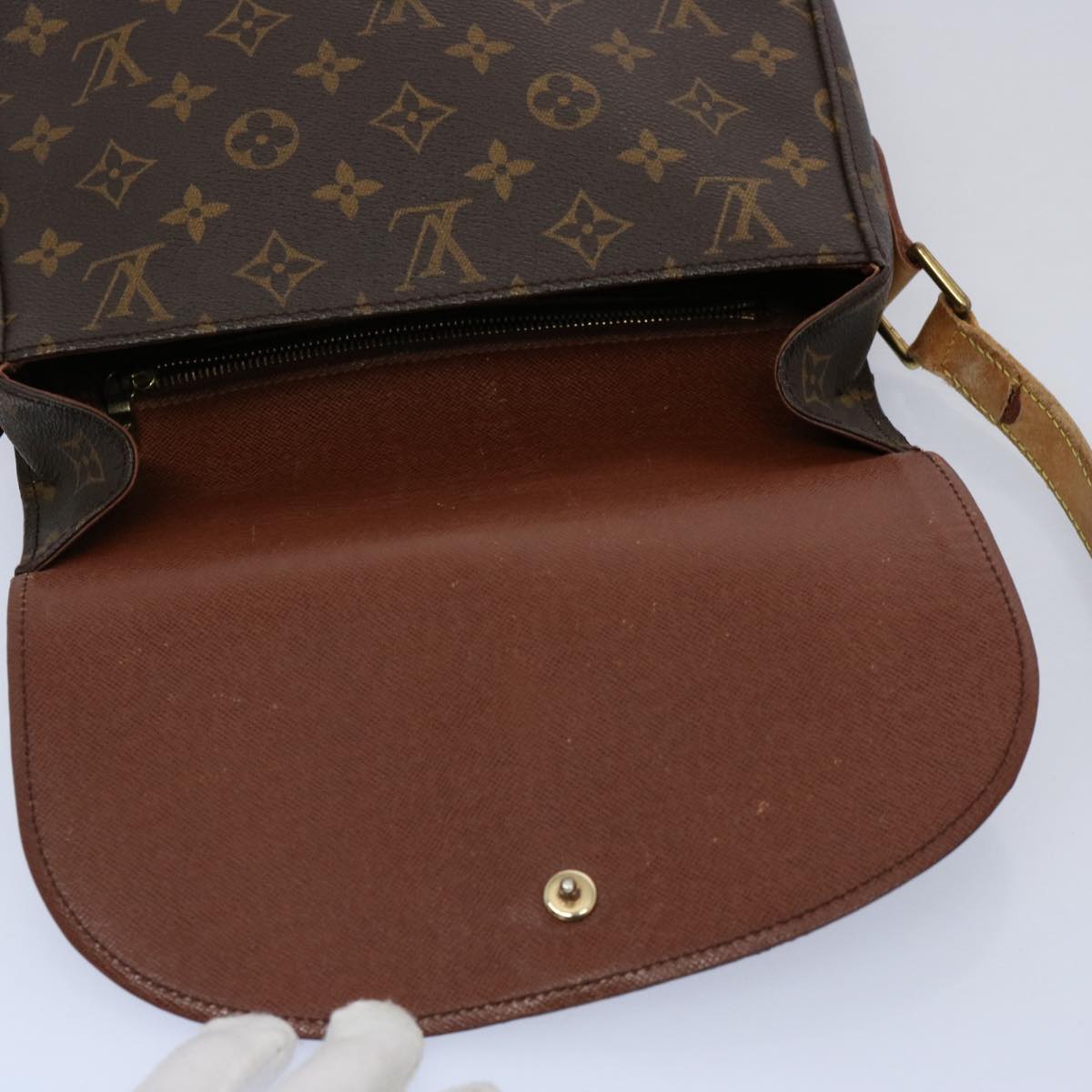 LOUIS VUITTON Monogram Saint Cloud GM Shoulder Bag M51242 LV Auth uy142