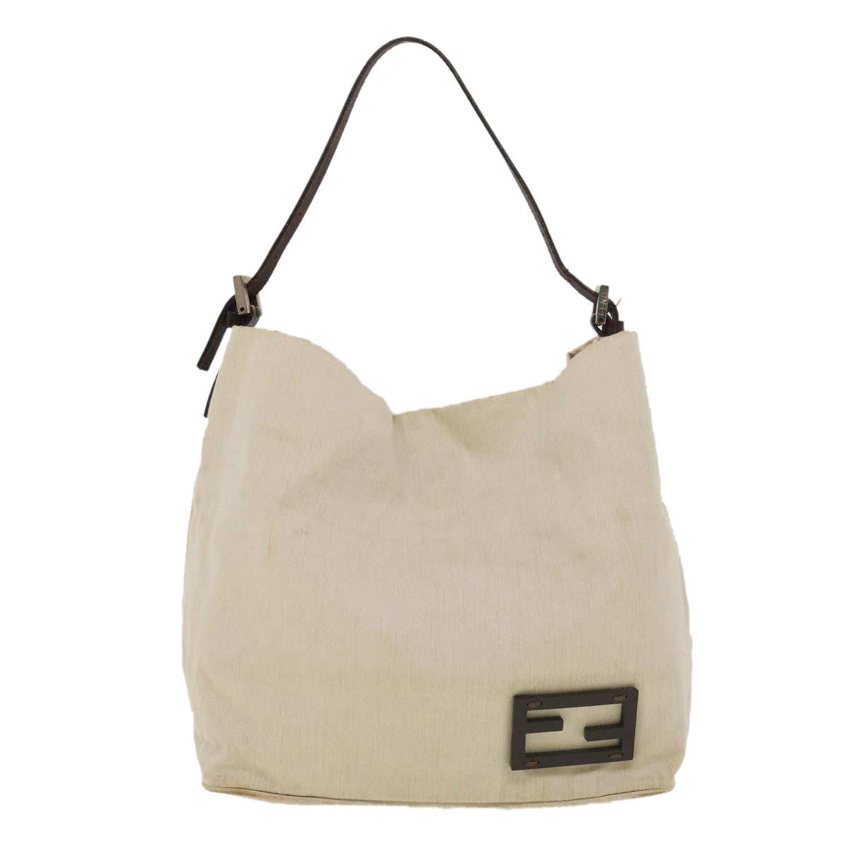 FENDI Shoulder Bag Canvas Beige 2262-26637-008 Auth yb066