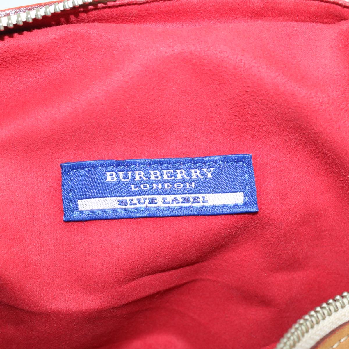 BURBERRY Blue Label Hand Bag Canvas Beige Auth yb250