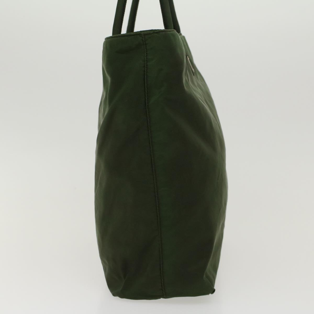 PRADA Hand Bag Nylon Green Auth yb254