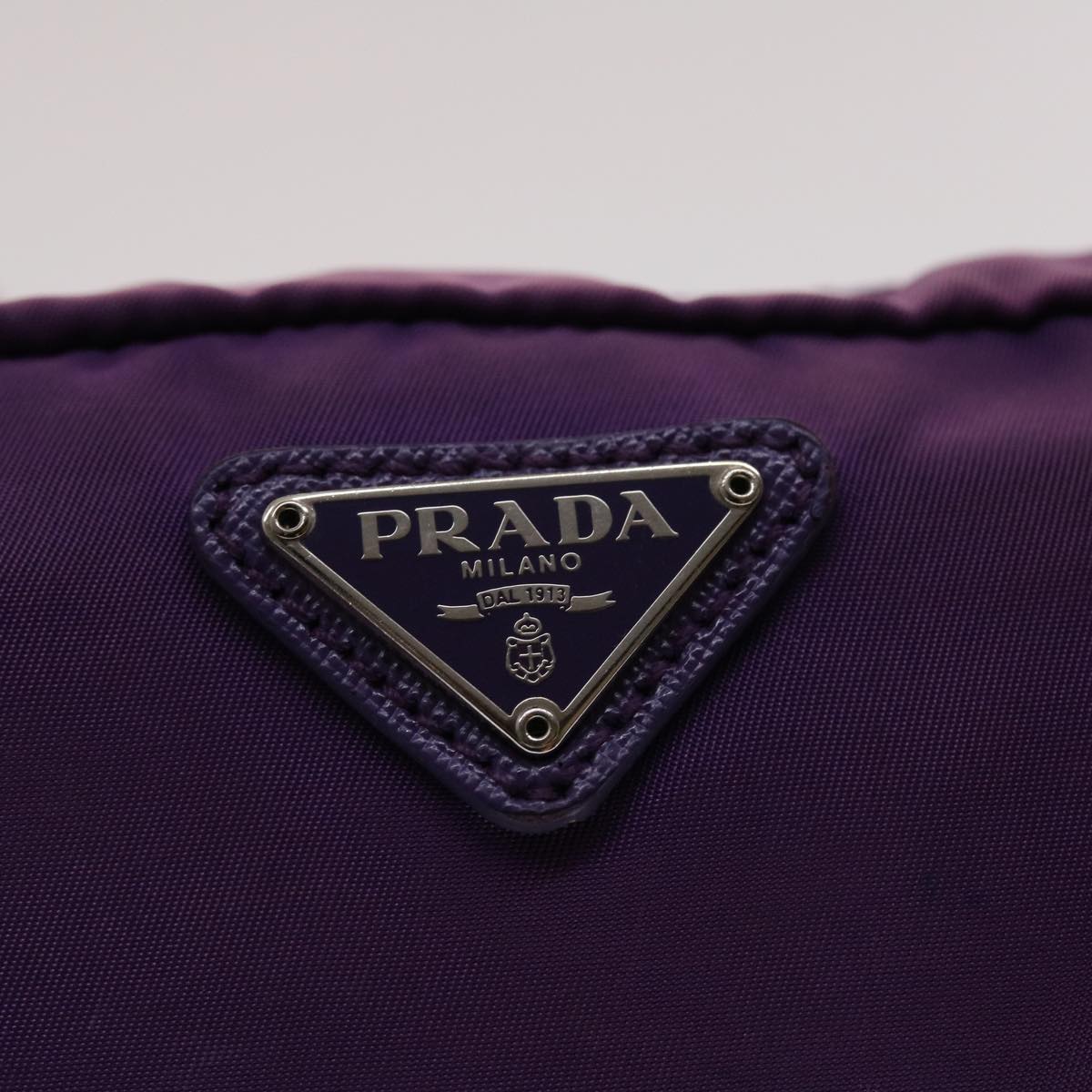 PRADA Pouch Nylon Purple Auth yb266