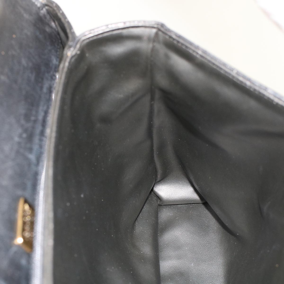 BALLY Hand Bag Leather Black Auth yb282