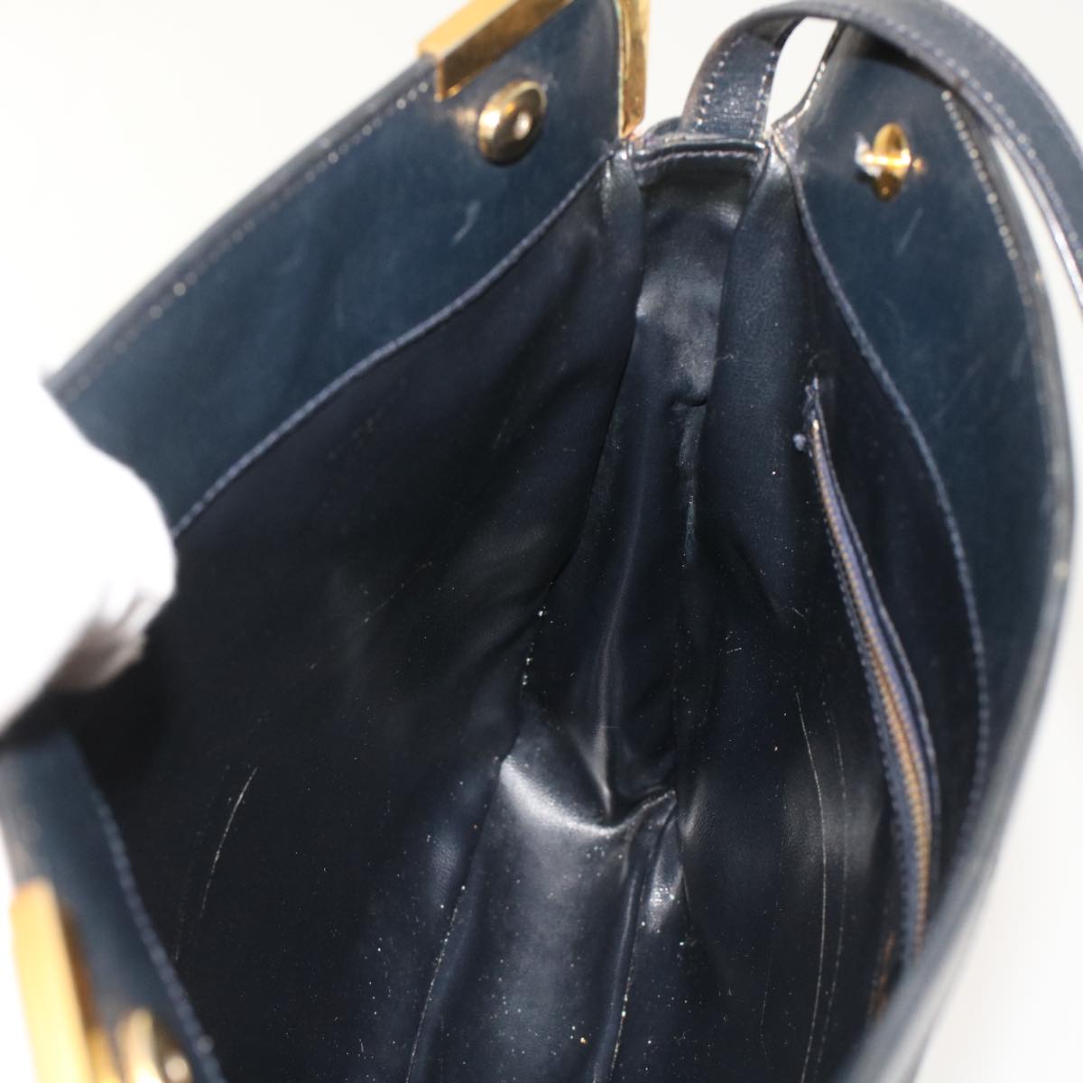BALLY Shoulder Bag PVC Leather Black Auth yb283