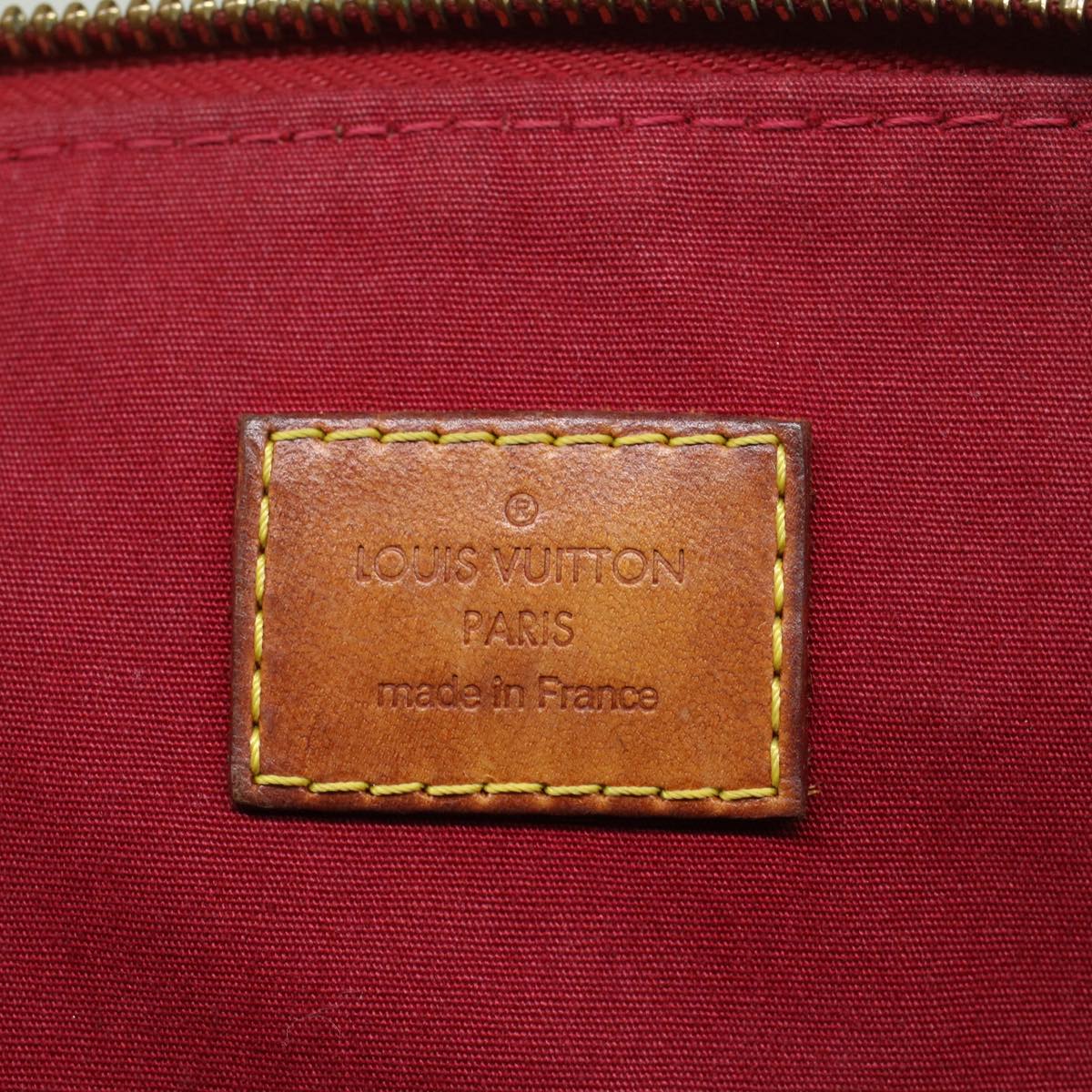 LOUIS VUITTON Monogram Vernis Bellevue GM Hand Bag Red M93587 LV Auth yb289