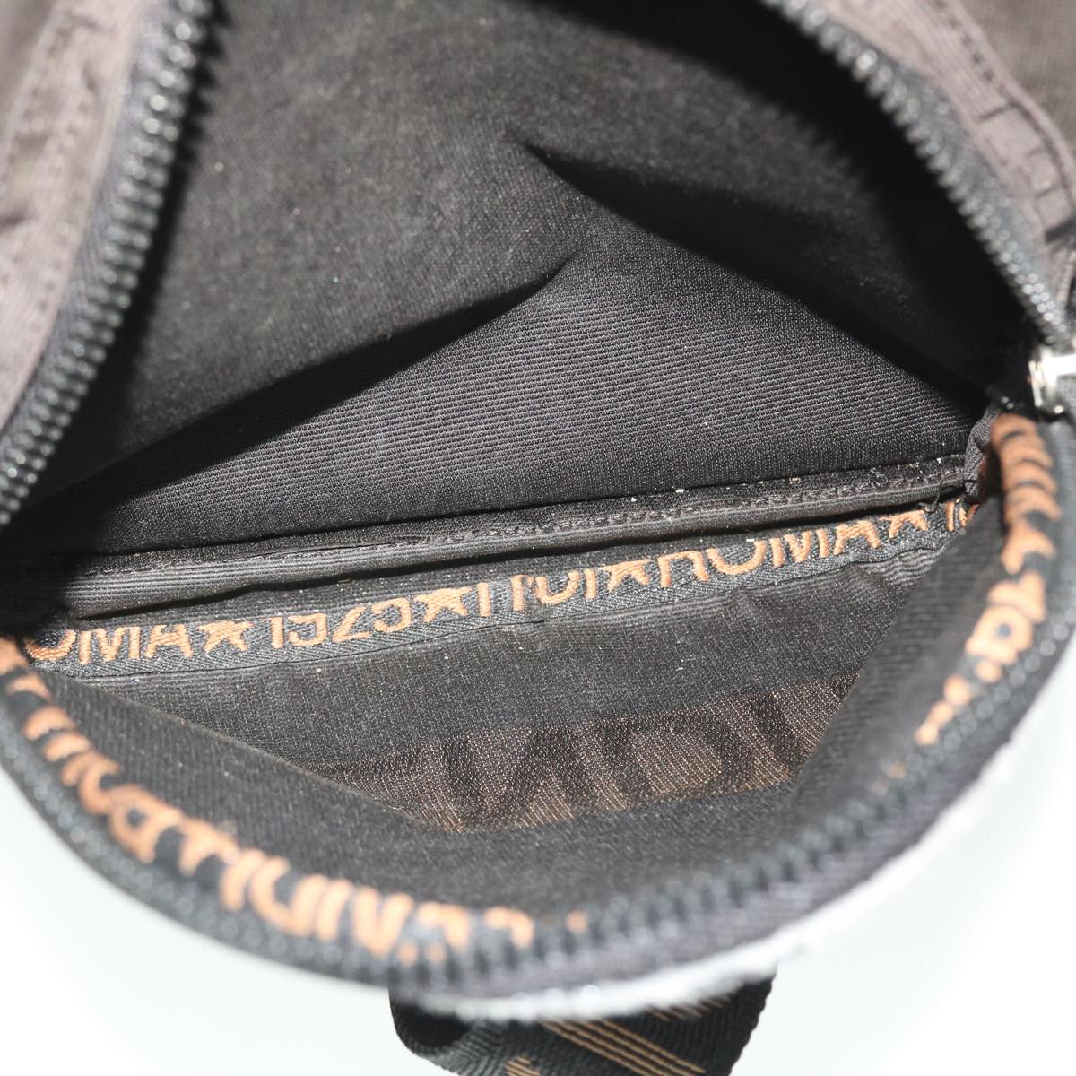 FENDI Backpack Nylon Black Brown Auth yb325