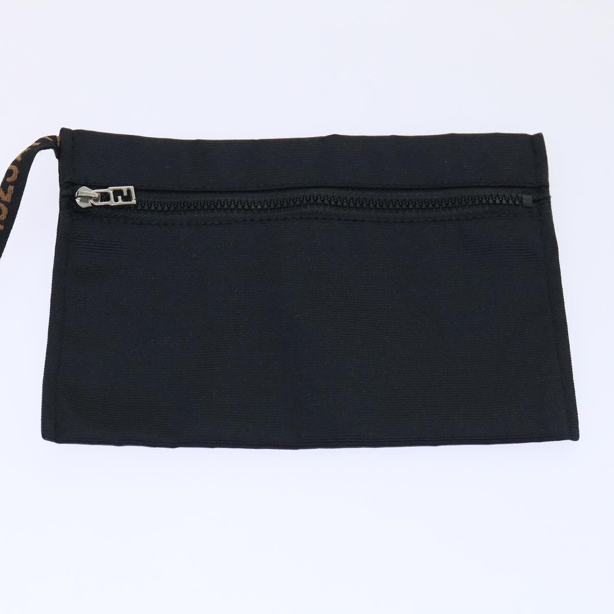 FENDI Shoulder Bag Nylon Black Auth yb361