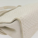BALLY Quilted Hand Bag Leather 2way White Auth yb388-17