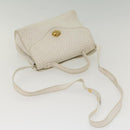 BALLY Quilted Hand Bag Leather 2way White Auth yb388-7