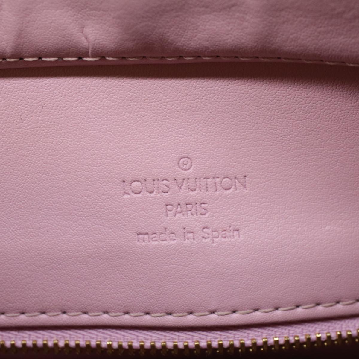 LOUIS VUITTON Monogram Vernis Houston Bag Marshmallow Pink M91302 LV Auth yb397