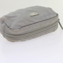 PRADA Pouch Nylon Gray Auth yb446-5