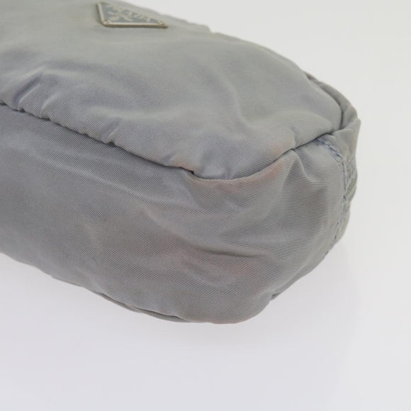 PRADA Pouch Nylon Gray Auth yb446