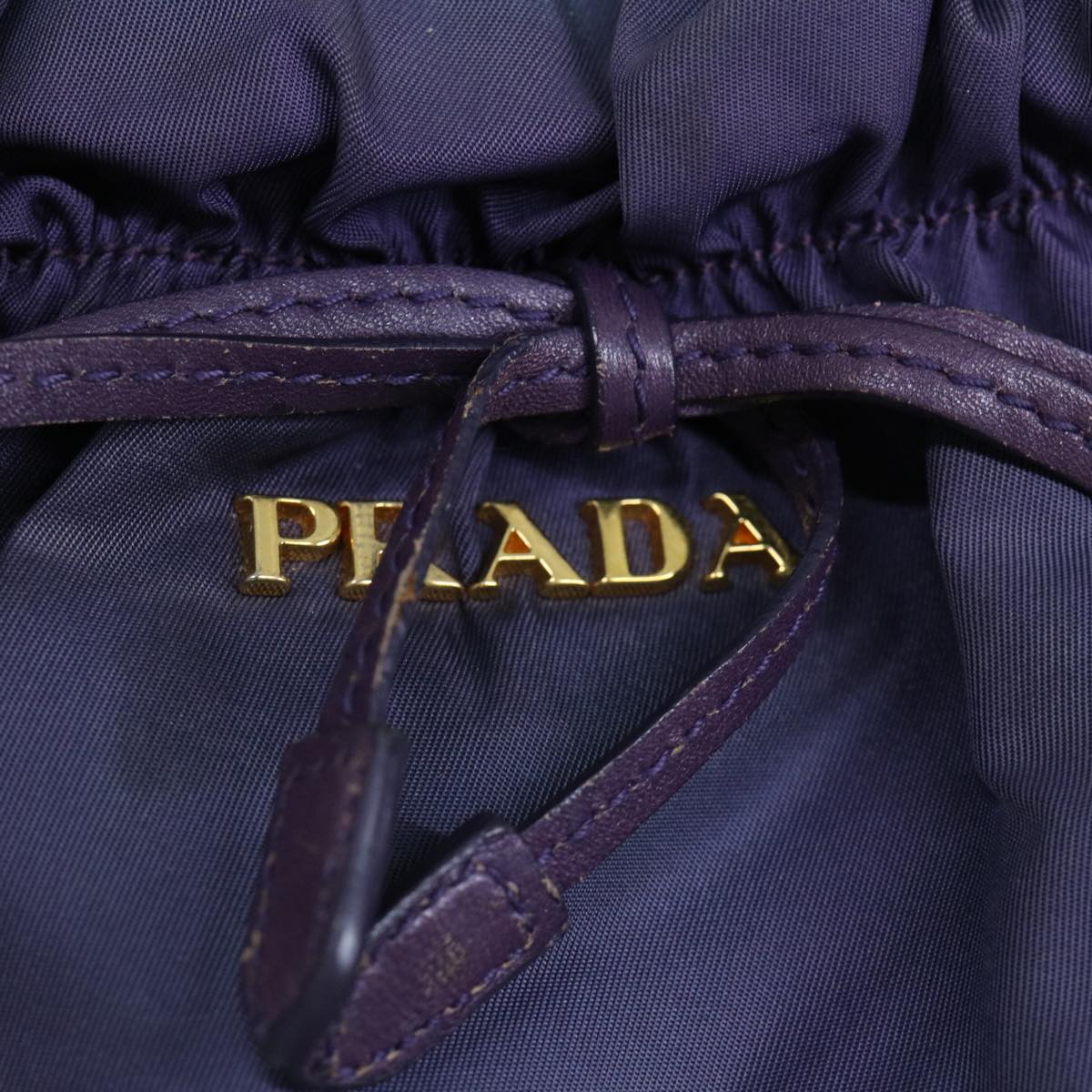 PRADA Hand Bag Nylon 2way Purple Auth yb458