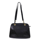 BALLY Shoulder Bag Leather Black Auth yb483-2