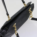 BALLY Shoulder Bag Leather Black Auth yb483-6