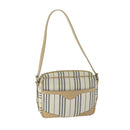 BURBERRY Nova Check Shoulder Bag Canvas Beige Auth yb507-1