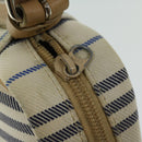 BURBERRY Nova Check Shoulder Bag Canvas Beige Auth yb507-15