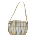 BURBERRY Nova Check Shoulder Bag Canvas Beige Auth yb507-3