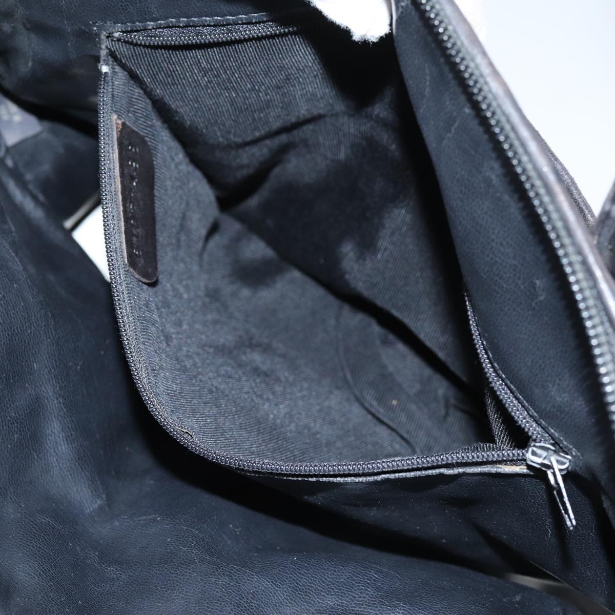 BALLY Hand Bag Leather 2Set Black Navy Auth yb527