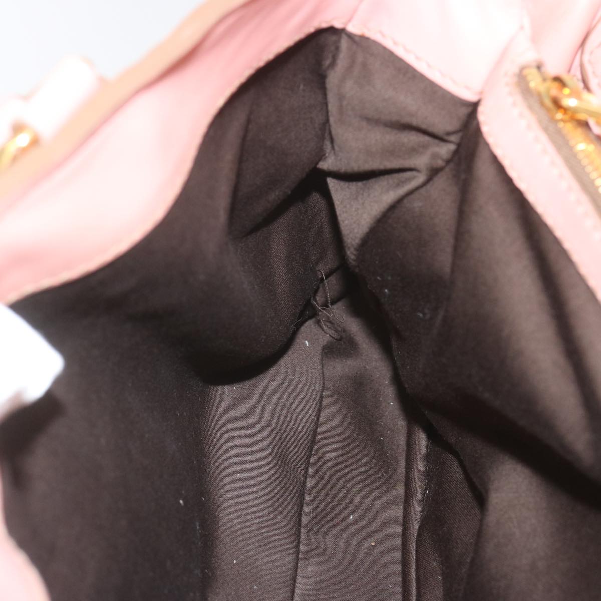 Miu Miu Madras Hand Bag Leather 2way Pink Auth yb528