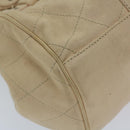 BALLY Hand Bag Leather Ivory Auth yb529-16