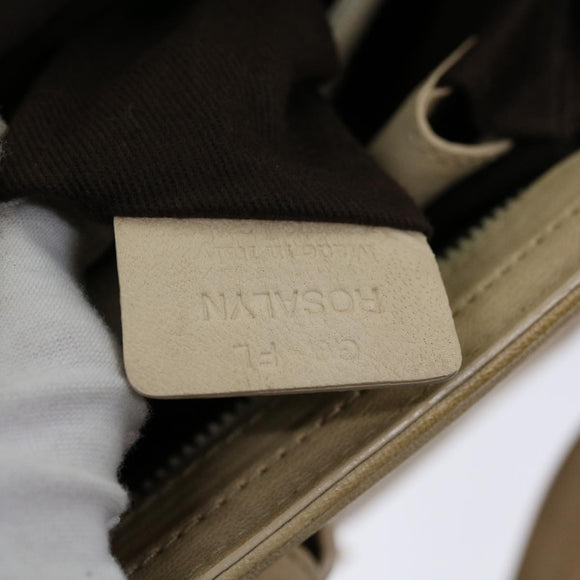 BALLY Hand Bag Leather Ivory Auth yb529