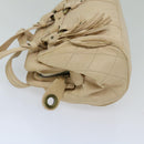 BALLY Hand Bag Leather Ivory Auth yb529-4