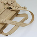 BALLY Hand Bag Leather Ivory Auth yb529-7