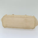 BALLY Hand Bag Leather Ivory Auth yb529-5