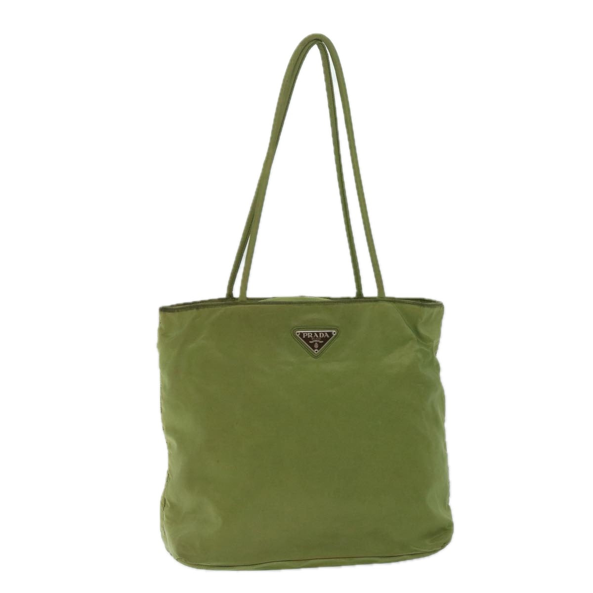 PRADA Tote Bag Nylon Green Auth yb534