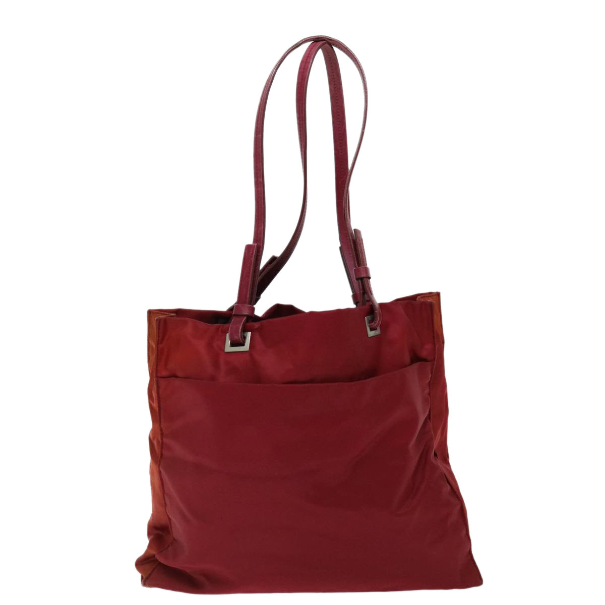 PRADA Shoulder Bag Nylon Red Auth yb540