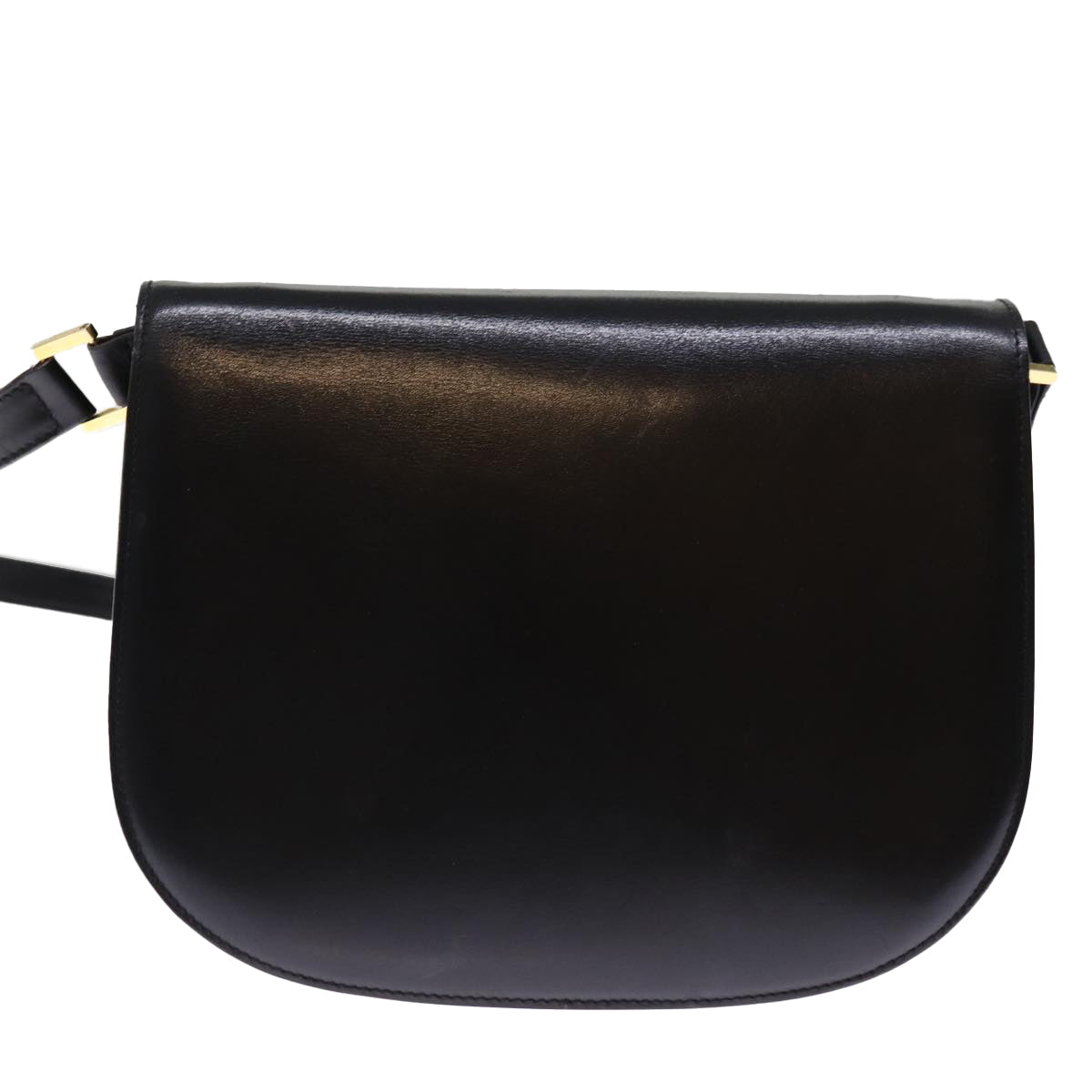 BALLY Shoulder Bag Leather Black Auth yb566 - 0