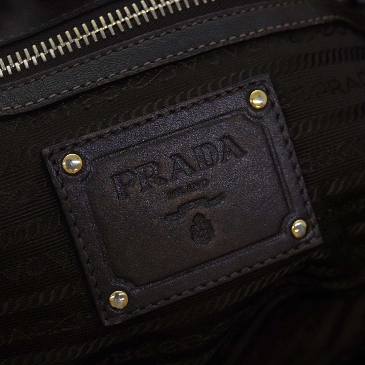 PRADA Bijoux Hand Bag Nylon Khaki Auth yb568