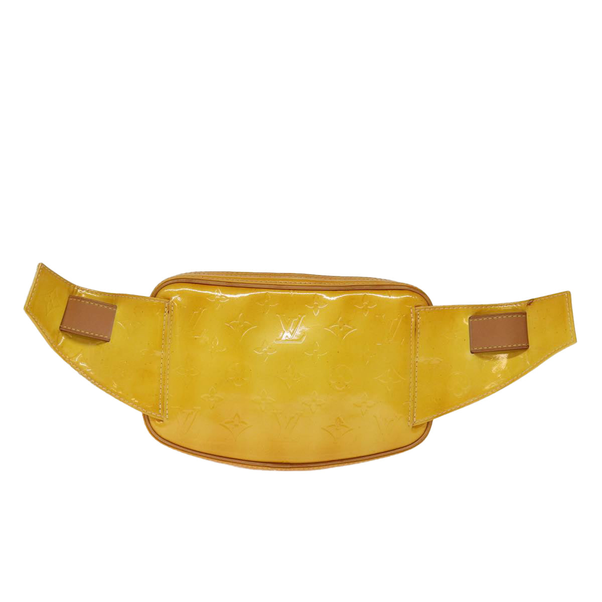 LOUIS VUITTON Monogram Vernis Fulton Waist Bag Lime Yellow M91043 LV Auth yb574 - 0