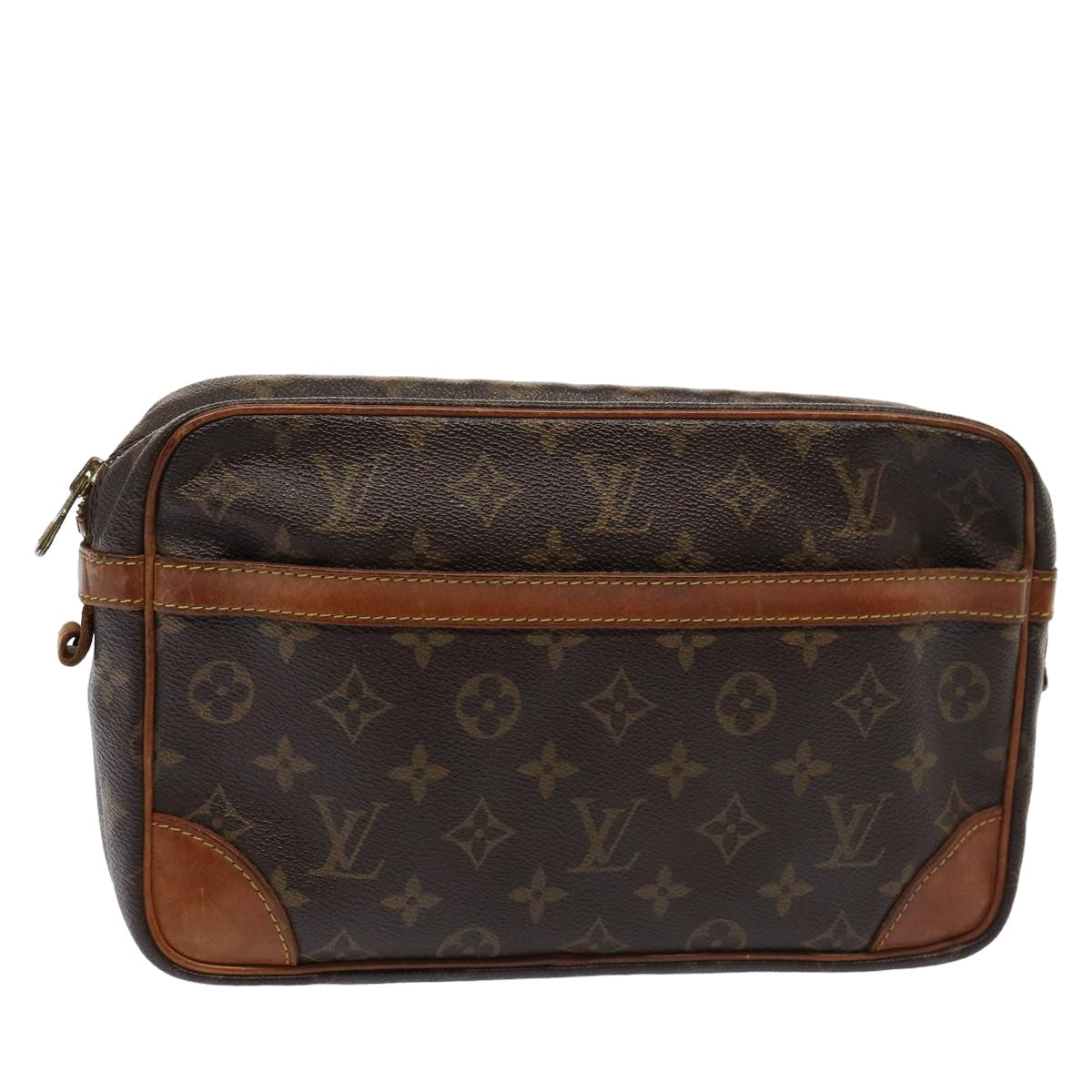 LOUIS VUITTON Monogram Compiegne 28 Clutch Bag M51845 LV Auth yb578