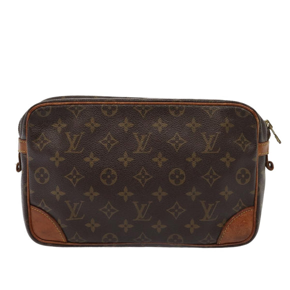 LOUIS VUITTON Monogram Compiegne 28 Clutch Bag M51845 LV Auth yb578
