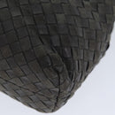 BALLY Shoulder Bag Leather Gray Auth yb580-9