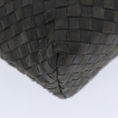 BALLY Shoulder Bag Leather Gray Auth yb580-16