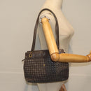 BALLY Shoulder Bag Leather Gray Auth yb580-22
