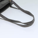 BALLY Shoulder Bag Leather Gray Auth yb580-7