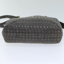 BALLY Shoulder Bag Leather Gray Auth yb580-5