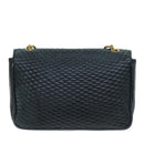 BALLY Shoulder Bag Leather Navy Auth yb581-2