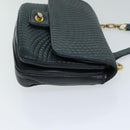 BALLY Shoulder Bag Leather Navy Auth yb581-3