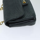 BALLY Shoulder Bag Leather Navy Auth yb581-4