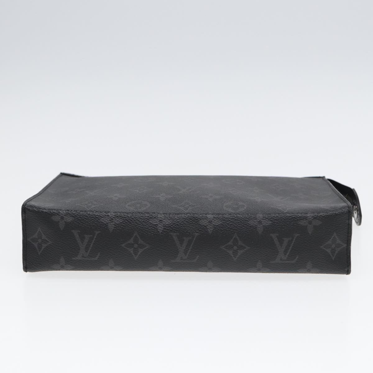 LOUIS VUITTON Monogram Eclipse Pochette Voyage MM Clutch Bag M61692 Auth yb607