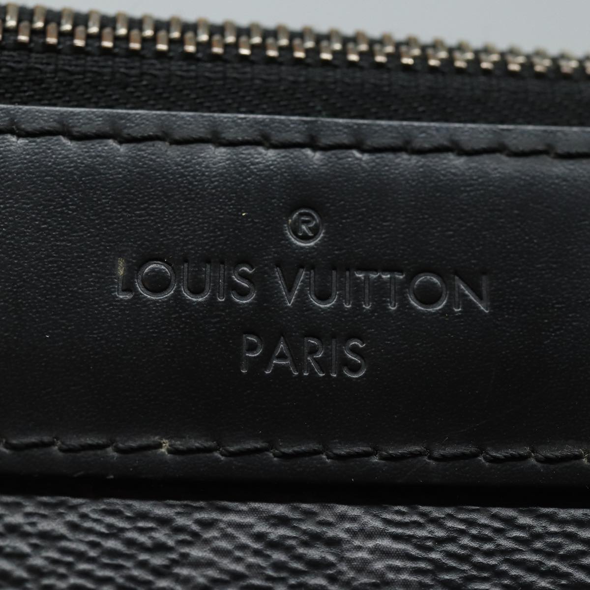 LOUIS VUITTON Monogram Eclipse Pochette Discovery Clutch Bag M62291 Auth yb608