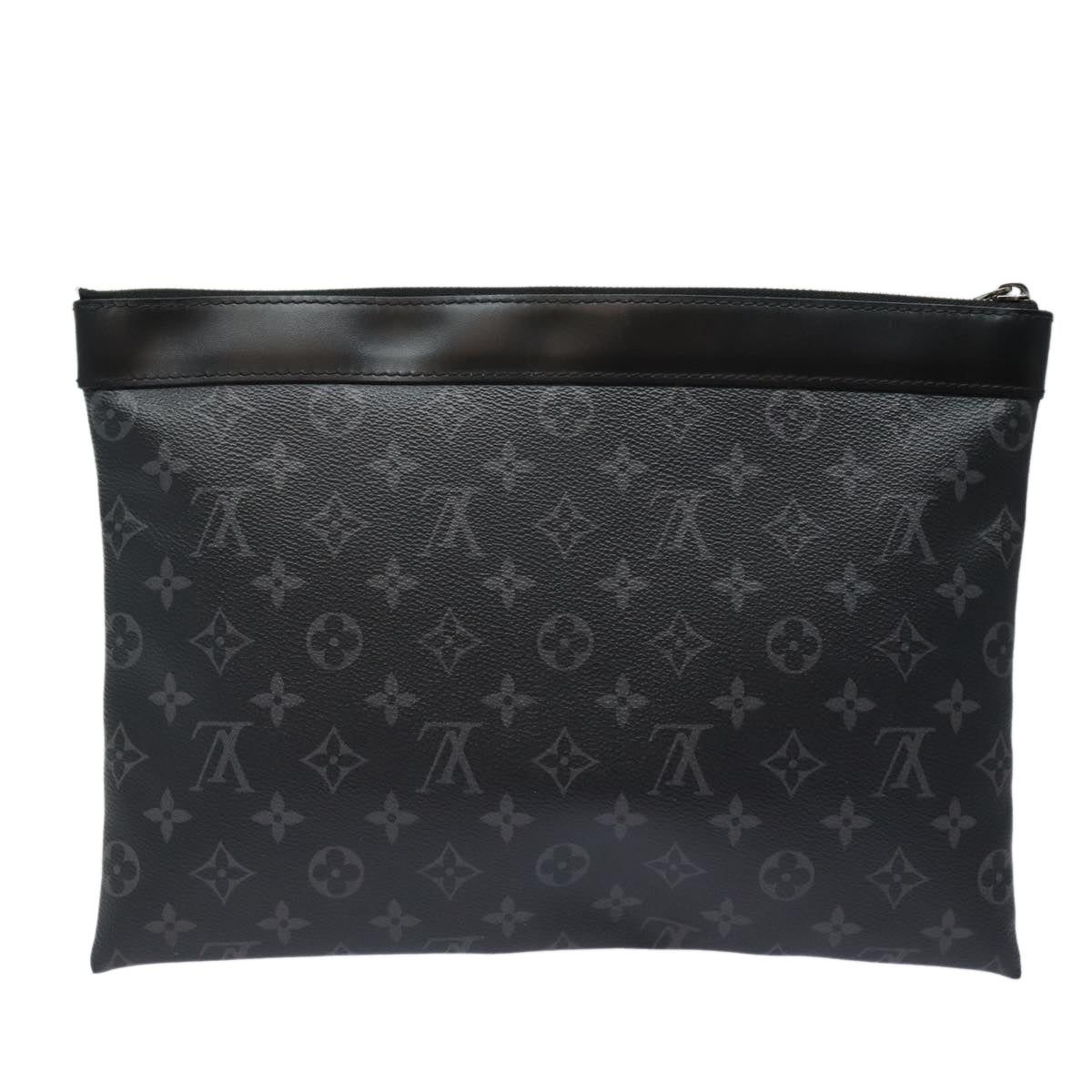 LOUIS VUITTON Monogram Eclipse Pochette Discovery Clutch Bag M62291 Auth yb608 - 0