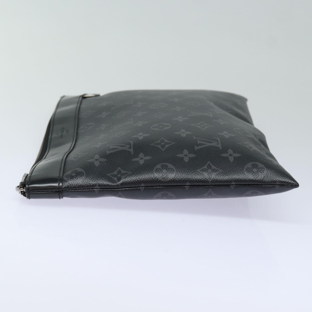 LOUIS VUITTON Monogram Eclipse Pochette Discovery Clutch Bag M62291 Auth yb608